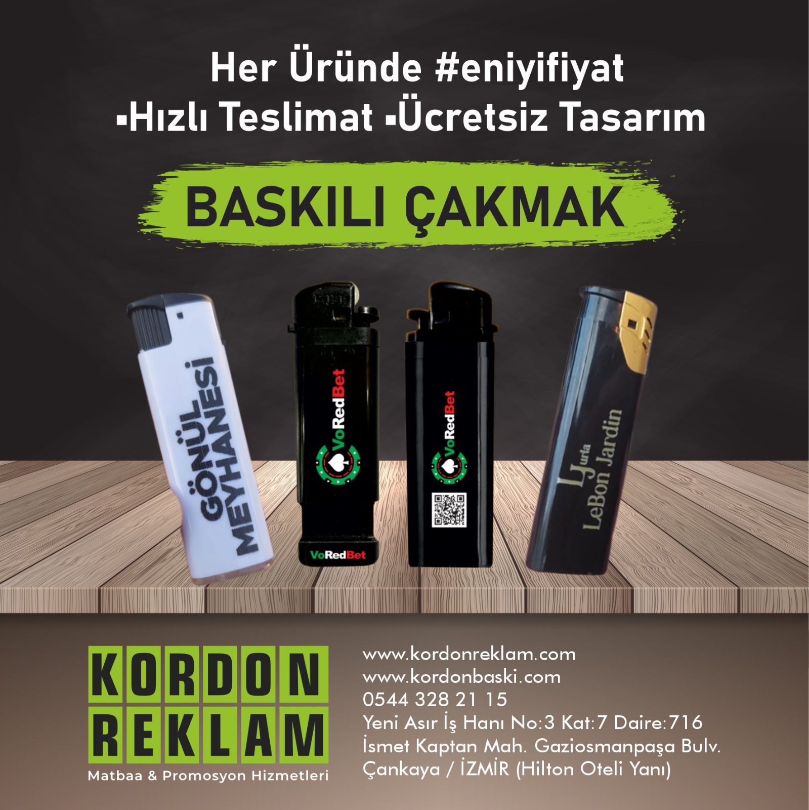 baskılı çakmak 