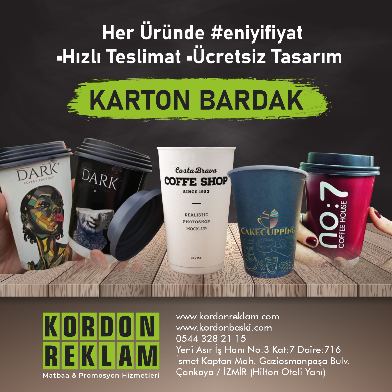 Baskılı Karton Bardak